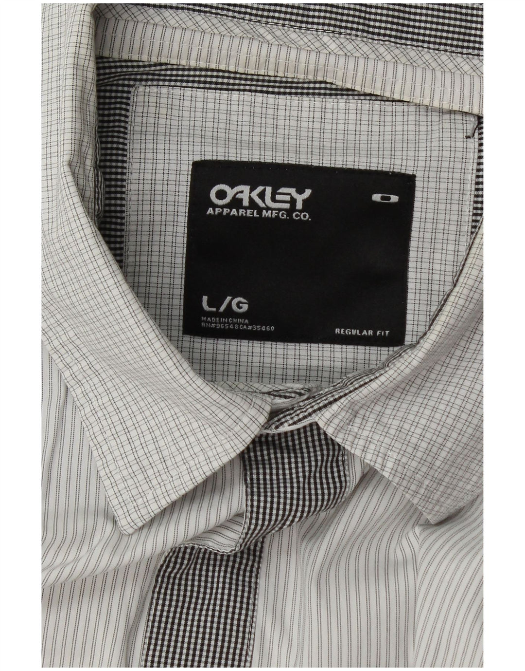 Oakley Herreskjorte Stor hvid Patchwork