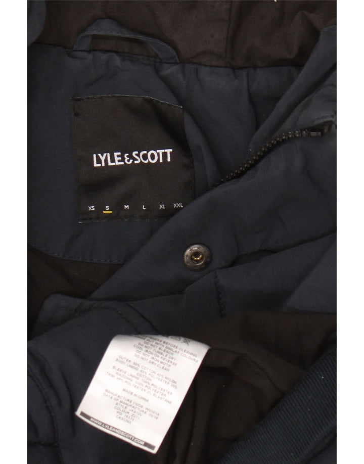 Lyle & Scott Herre hættepolstret jakke UK 36 Lille marineblå bomuld