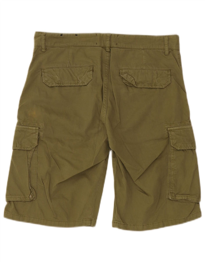 Lyle & Scott Herre Regular Fit Cargo Shorts W31 Medium Khaki Bomuld