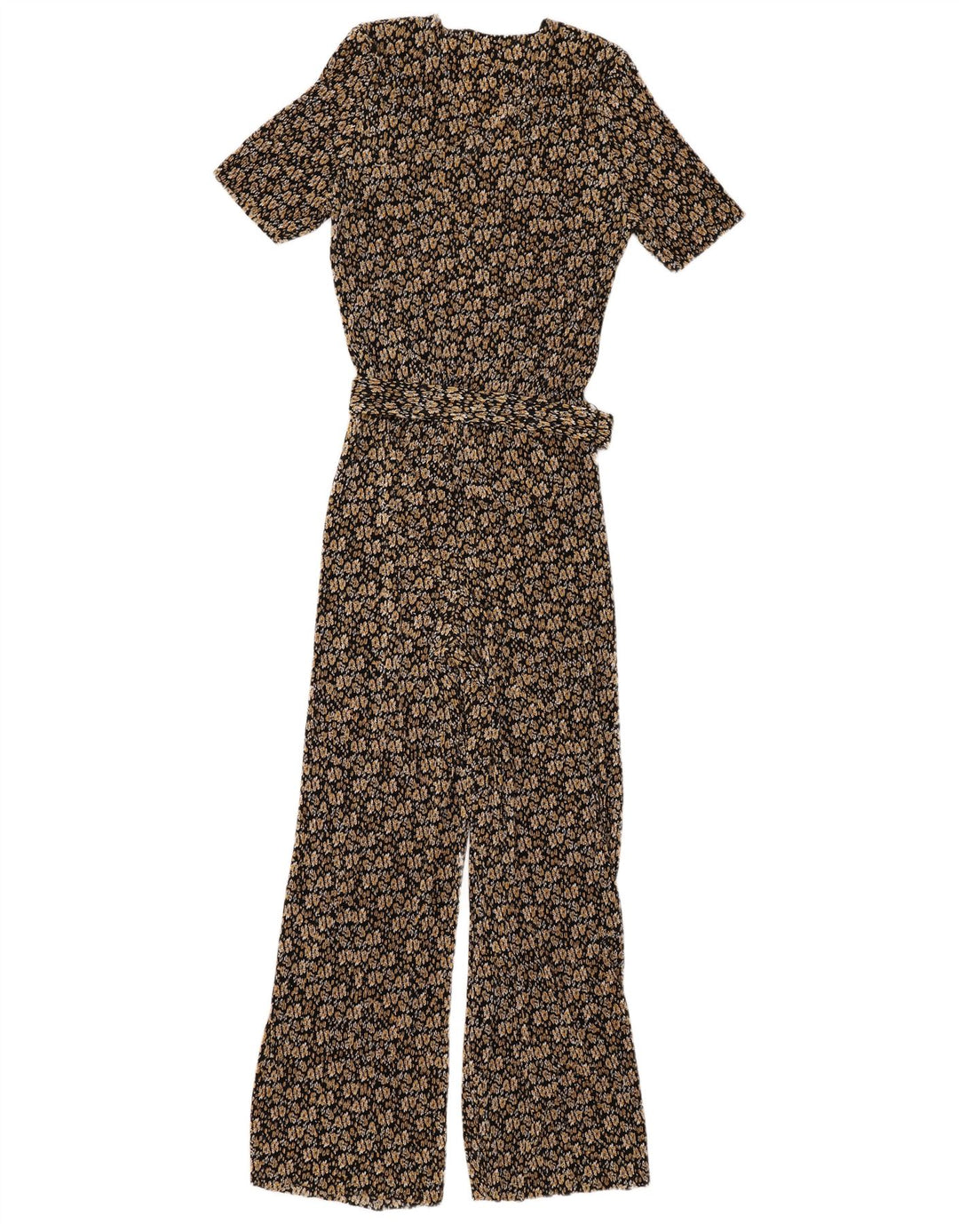 Zara Dame Jumpsuit UK 10 Small Black Floral