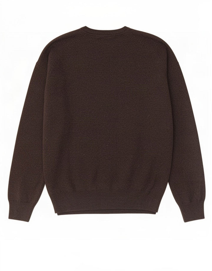 Marks & Spencer Herre Regular Fit V-hals sweater 3XL brun uld