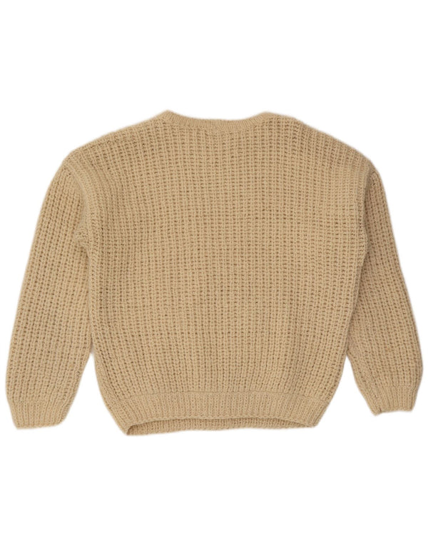 Vintage herre sweater med rund hals XL Beige