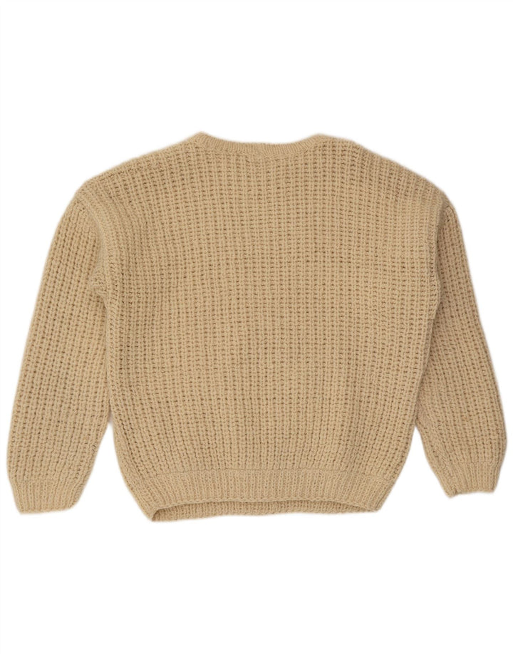 Vintage herre sweater med rund hals XL Beige