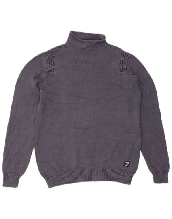 Crew Tøj Herre Turtle Neck Jumper Sweater XL Navy Blue Bomuld