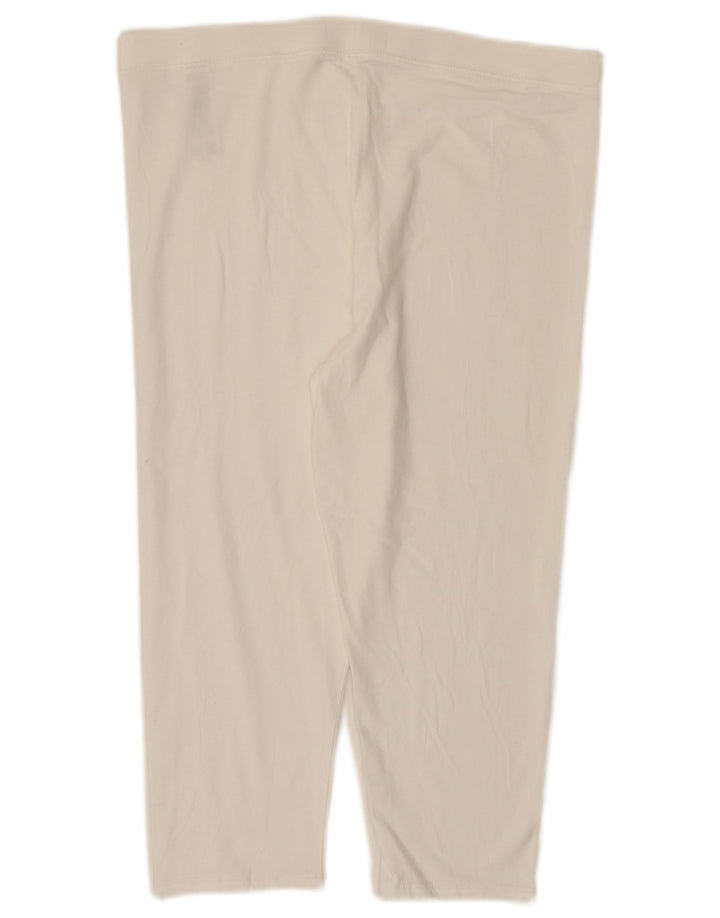 Marks & Spencer Dame Capri Leggings UK 16 Large White Bomuld
