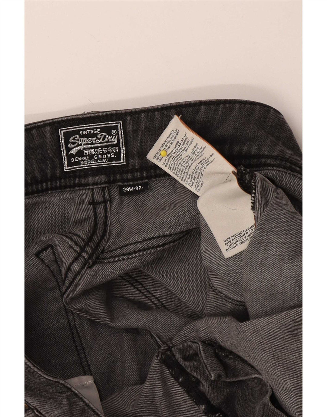 Superdry Slim Jeans til kvinder W29 L32 Grå Bomuld