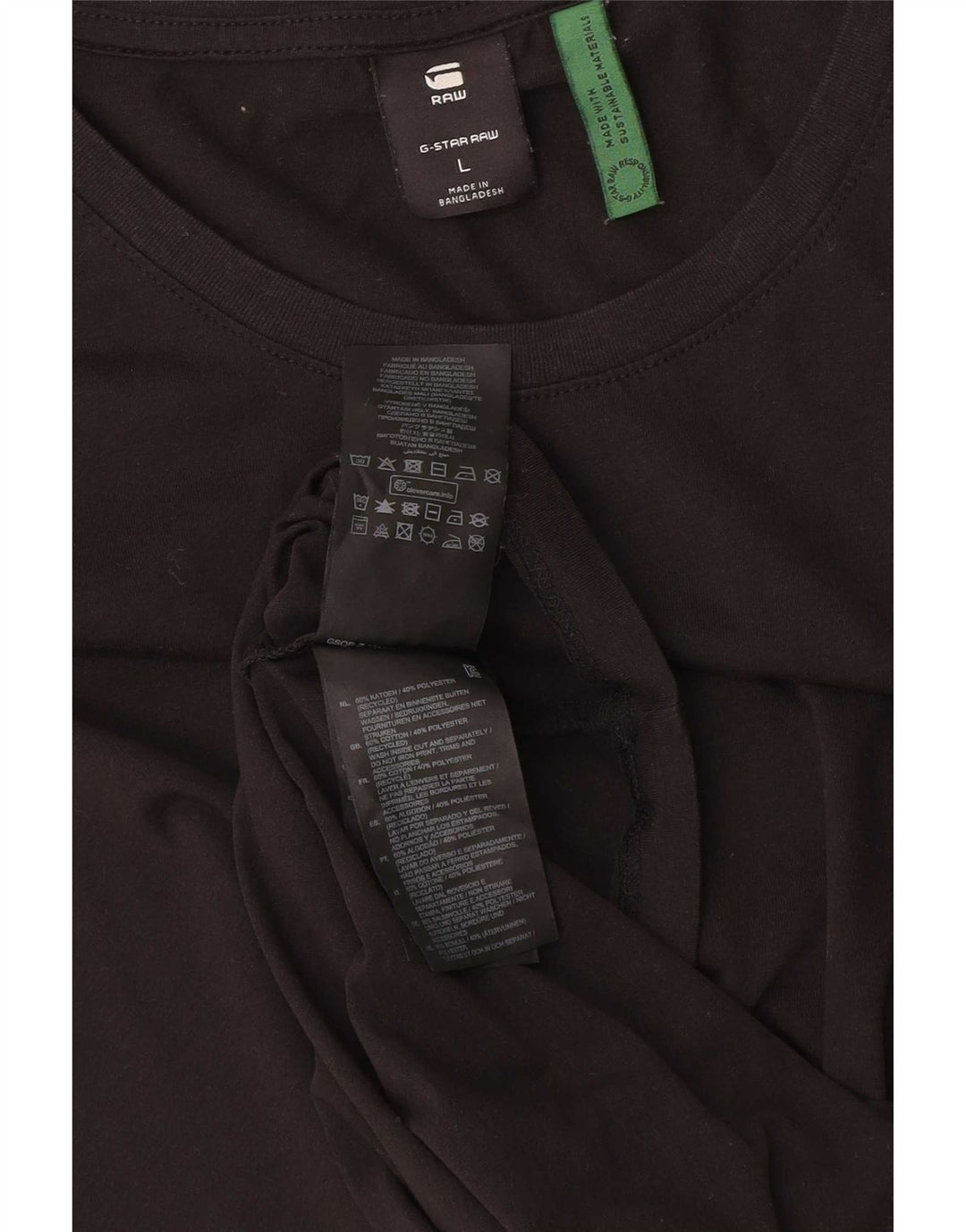 G-Star Herre T-Shirt Top Stor Sort Bomuld