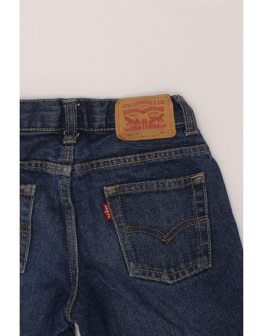 LEVI'S Boys 511 Slim Jeans 6-7 Years W22 L21 Blue Cotton Vintage Levi's and Second-Hand Levi's from Messina Hembry 