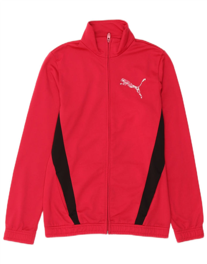 Puma træningsdragt topjakke til piger 13-14 år Pink Colourblock Polyester