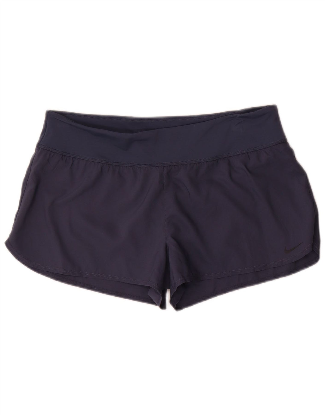Nike Dame Sports Shorts UK 16 Large Navy Blue Polyester