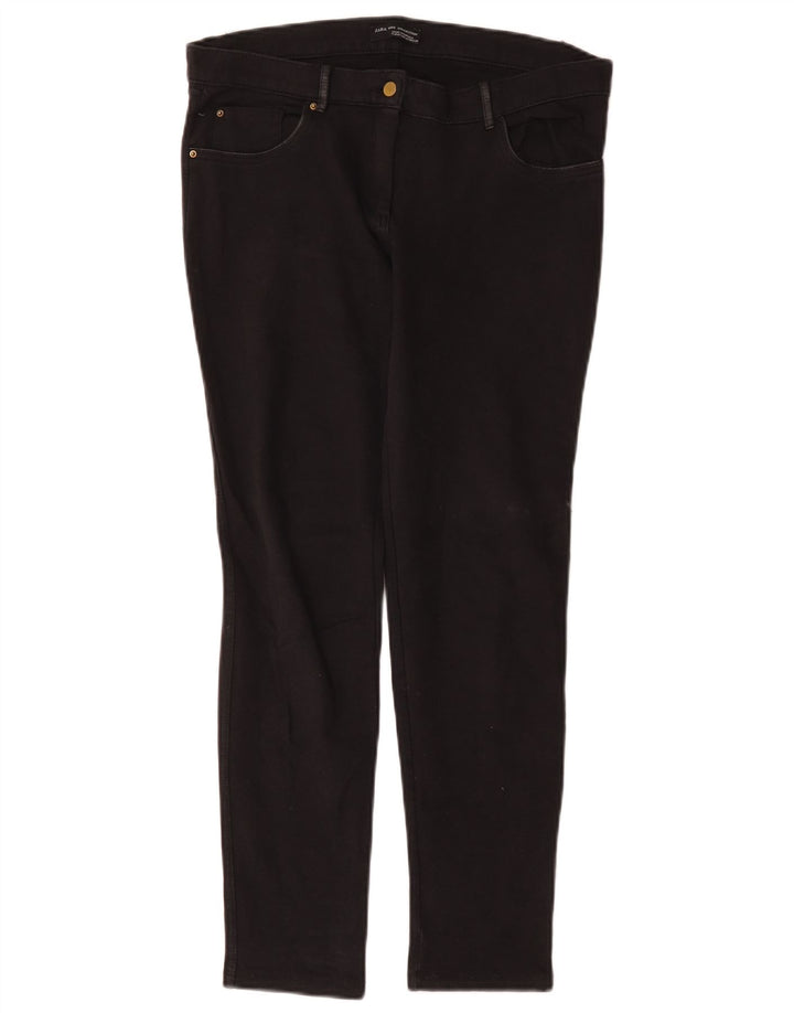Zara Dame Slim Casual Bukser Medium W28 L26 Sort Bomuld