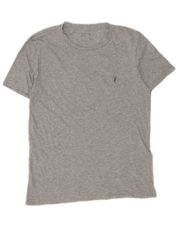 All Saints Herre T-Shirt Top Medium Grey Flecked Bomuld