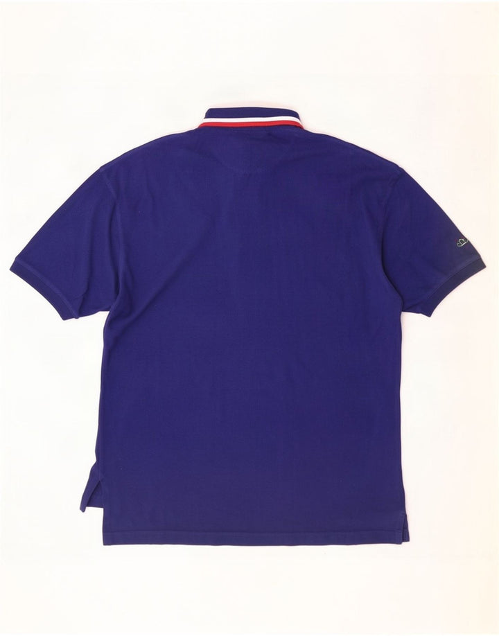 Izod herre poloshirt mellemblå stribet bomuld