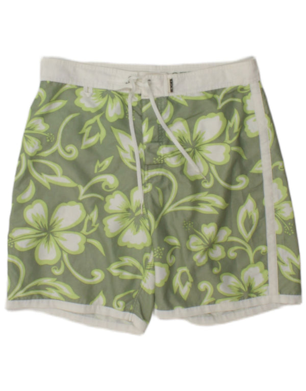 Sundek Herre badeshorts Large Green Floral Polyester