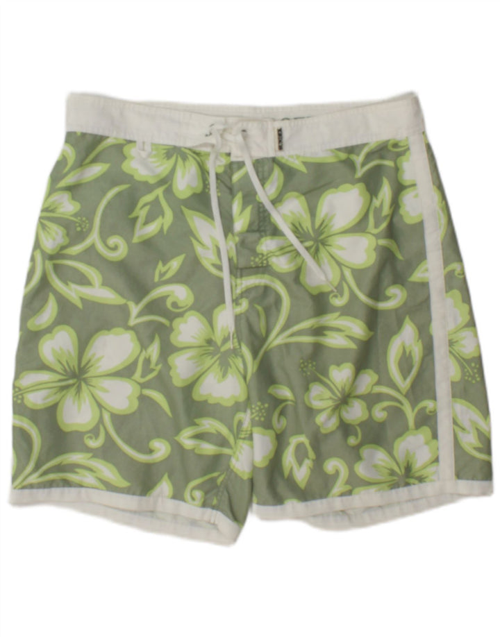 Sundek Herre badeshorts Large Green Floral Polyester