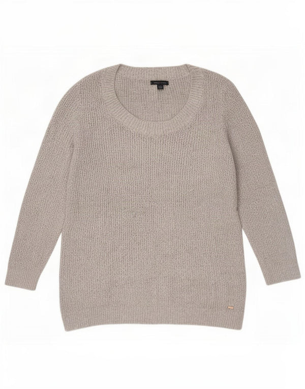 Tommy Hilfiger Dame 3/4-ærmet Bådhalstrøje UK 14 Stor Grå
