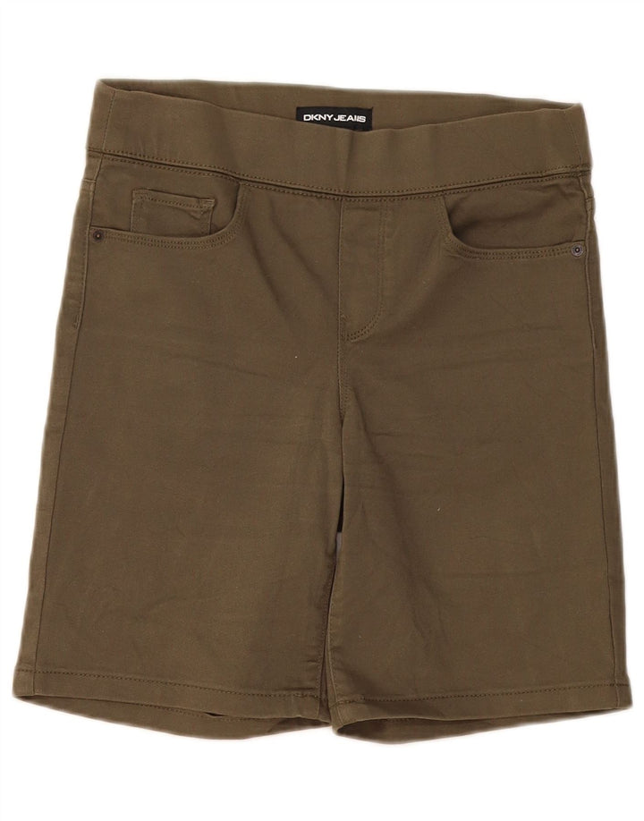 Dkny Kvinder Casual Shorts Små W27 Khaki Bomuld