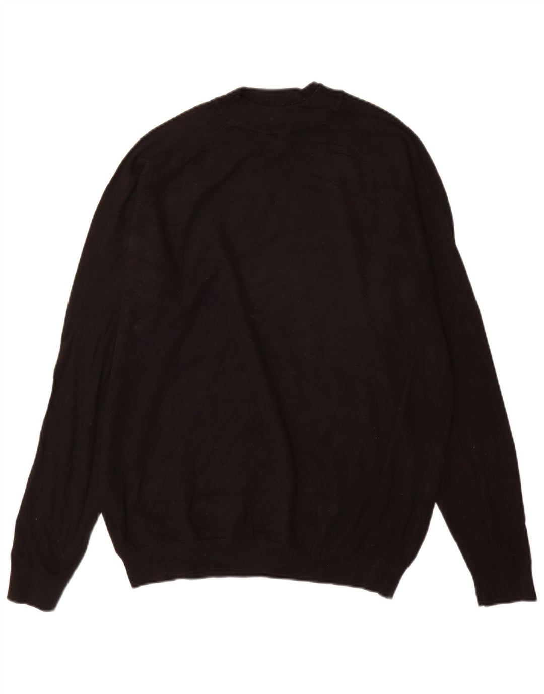Zara Herre Turtle Neck Jumper Sweater Stor Sort Viscose