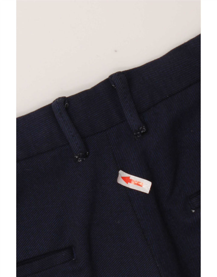Zara Herre Chino Shorts EU 42 Large W32 Navy Blue Viscose
