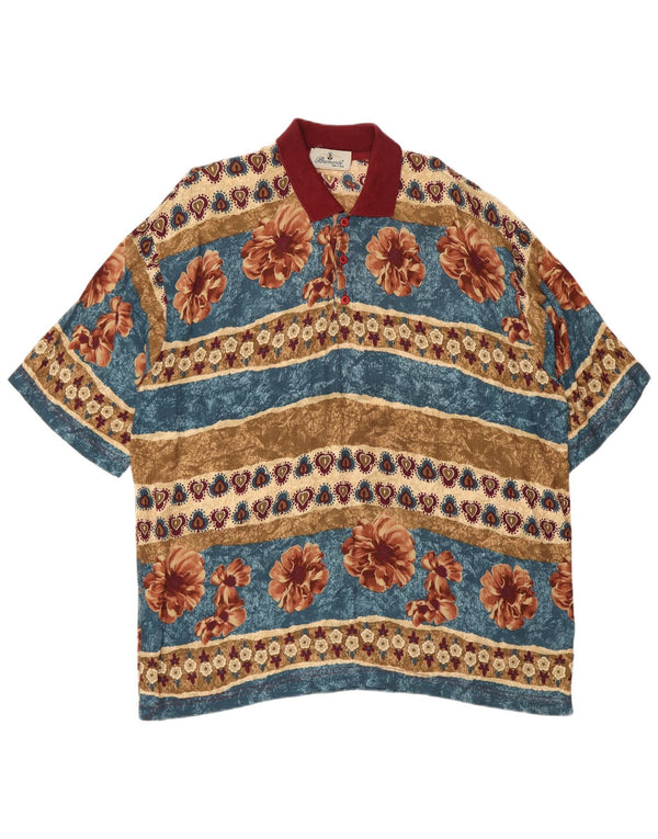 Bramante Polo Shirt til mænd 2XL flerfarvet blomster