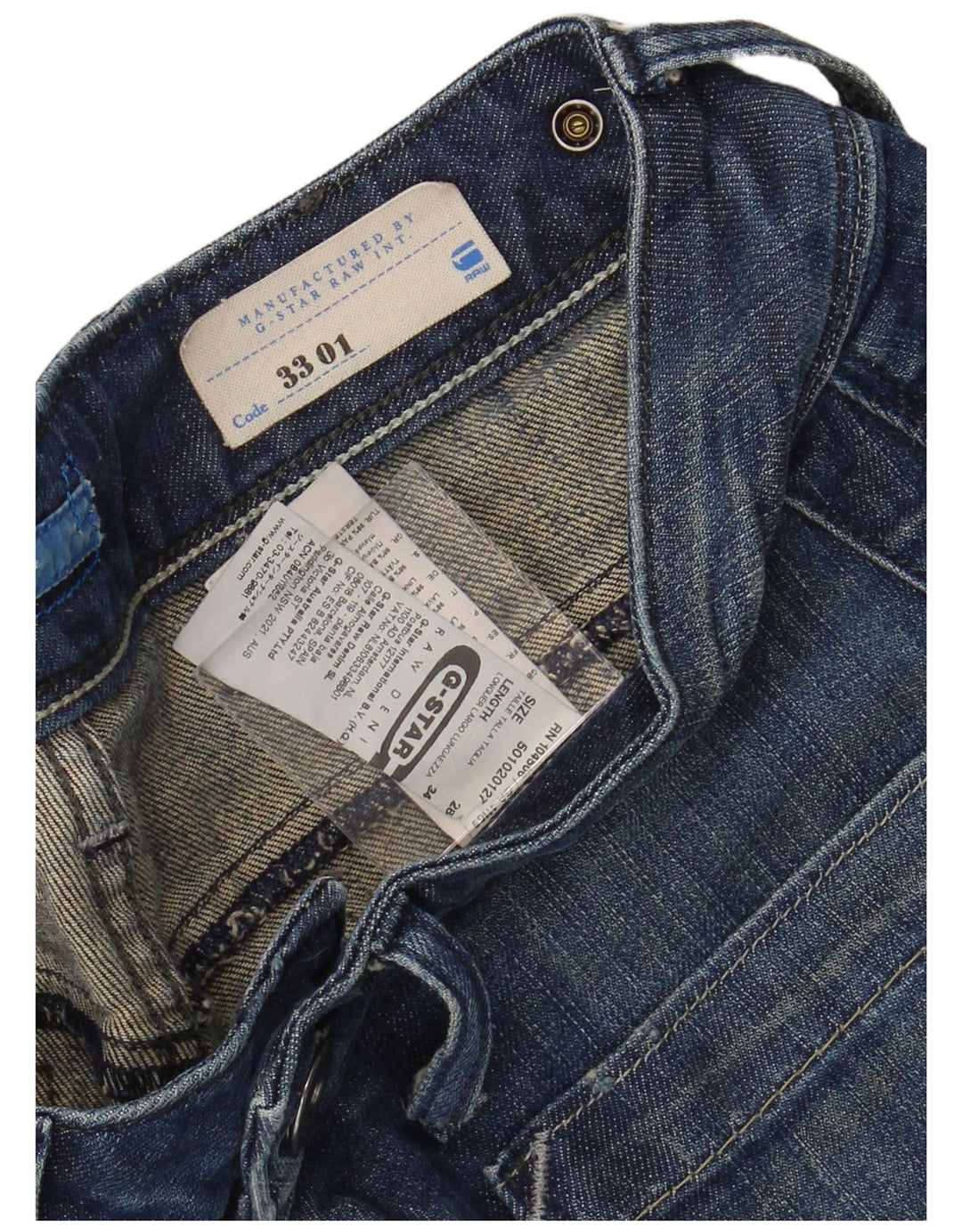 G-STAR Dame Super Slim Jeans W28 L34 Blå Bomuld