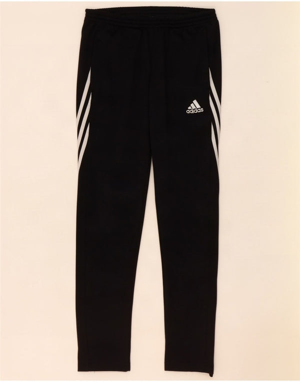 Adidas Boys Climalite Tracksuit Trousers 13-14 Years XL Black Polyester