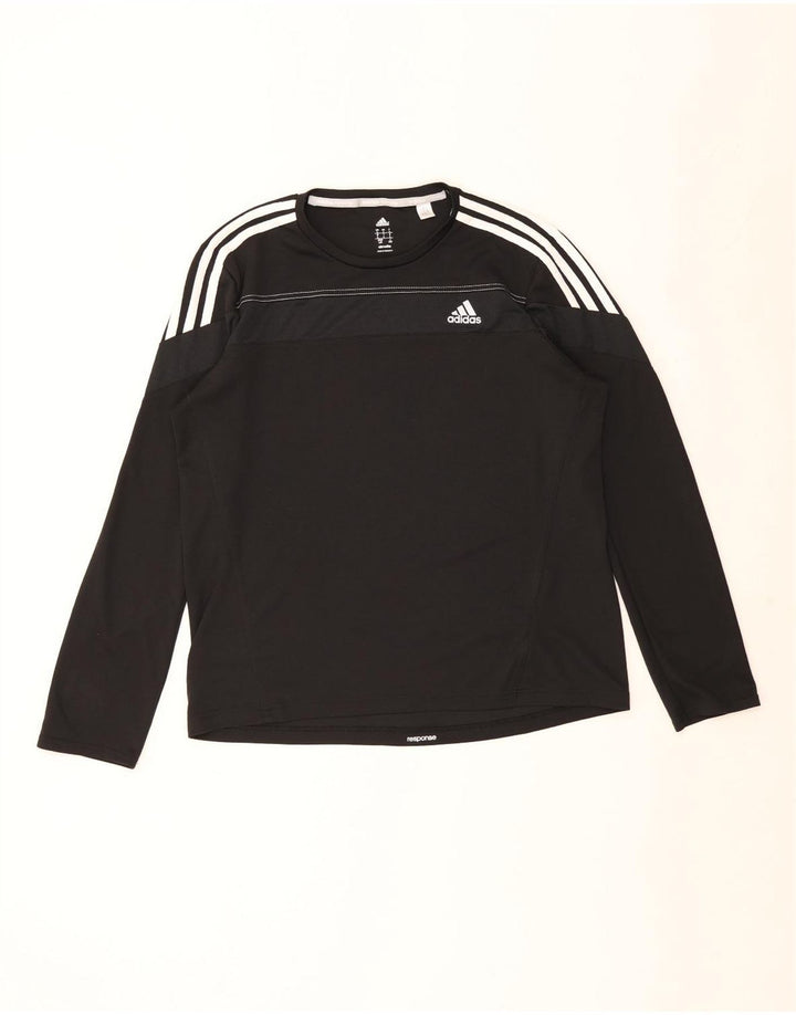 Adidas Herre Top Langærmet Stor Sort Polyester