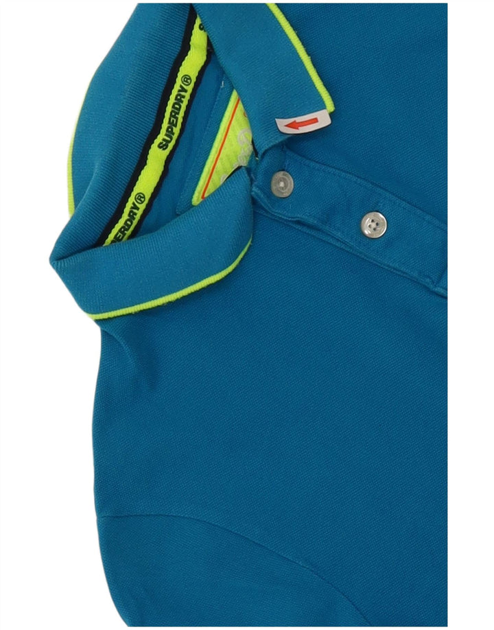 Superdry Polo skjorte til mænd, medium blå bomuld