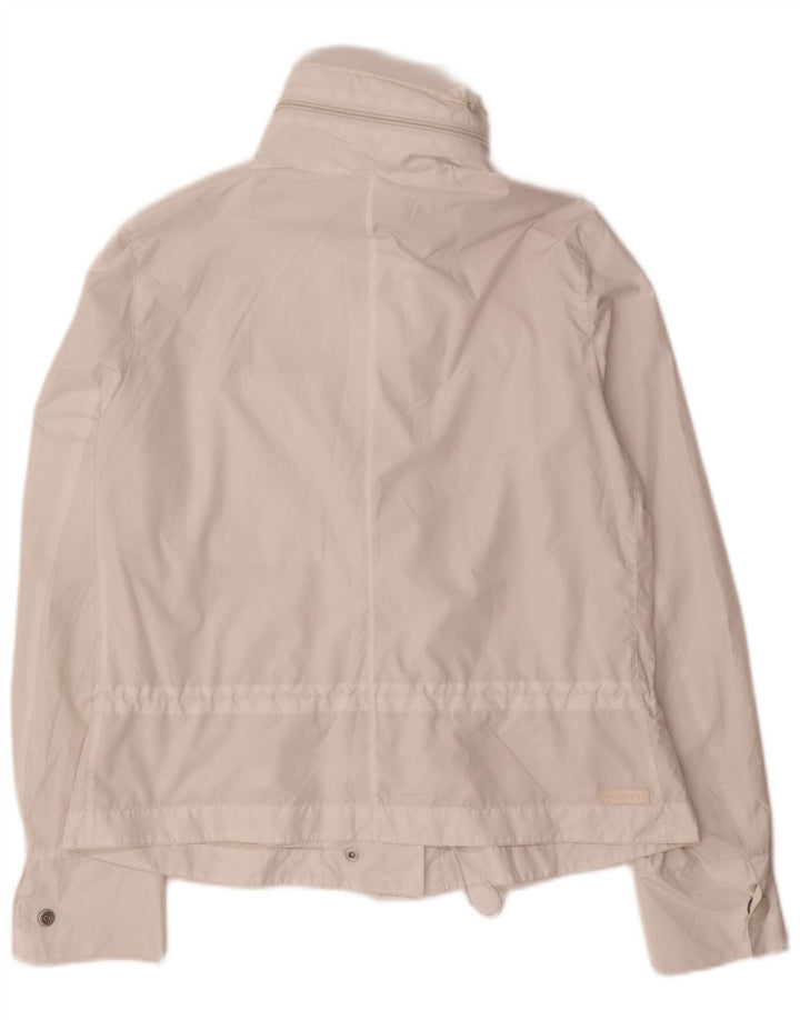 Armani Jeans Dame Windbreaker Jacket UK 8 Small White Polyester