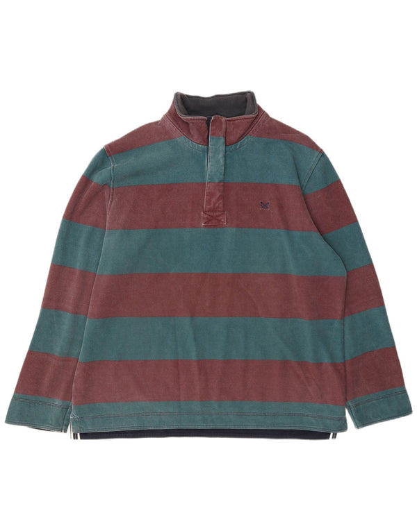 Besætningstøj Herre Zip Neck Sweatshirt Jumper 2XL Flerfarvet Stribet