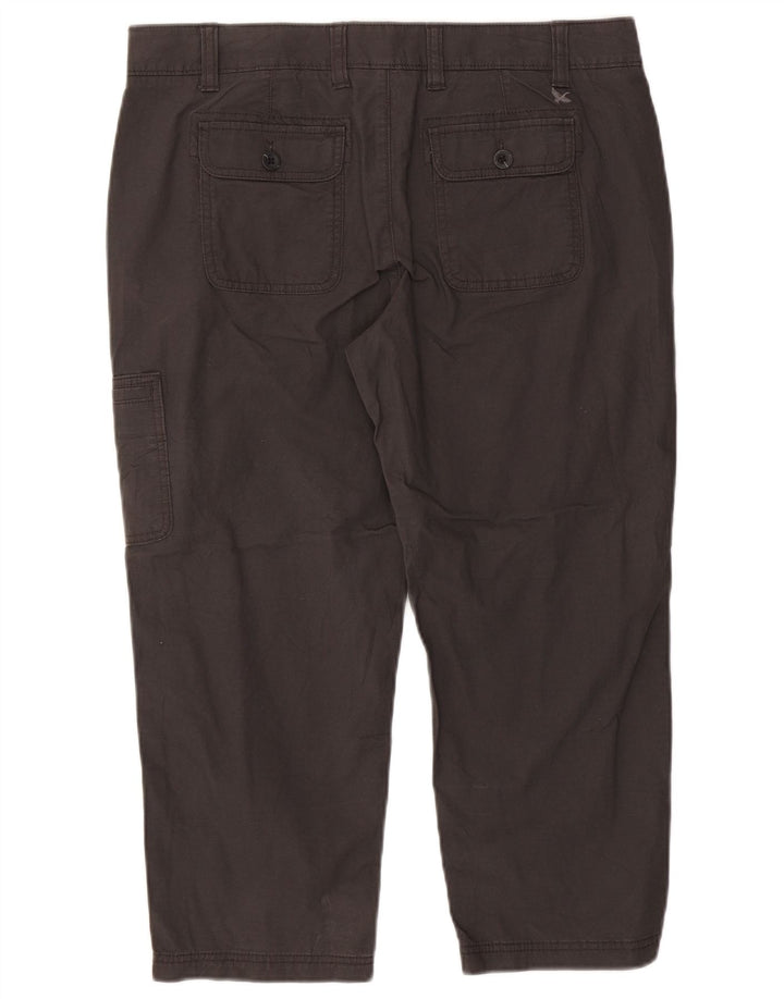 EDDIE BAUER Straight Cargo Capri Bukser til kvinder US 14 XL W36 L23 Grå
