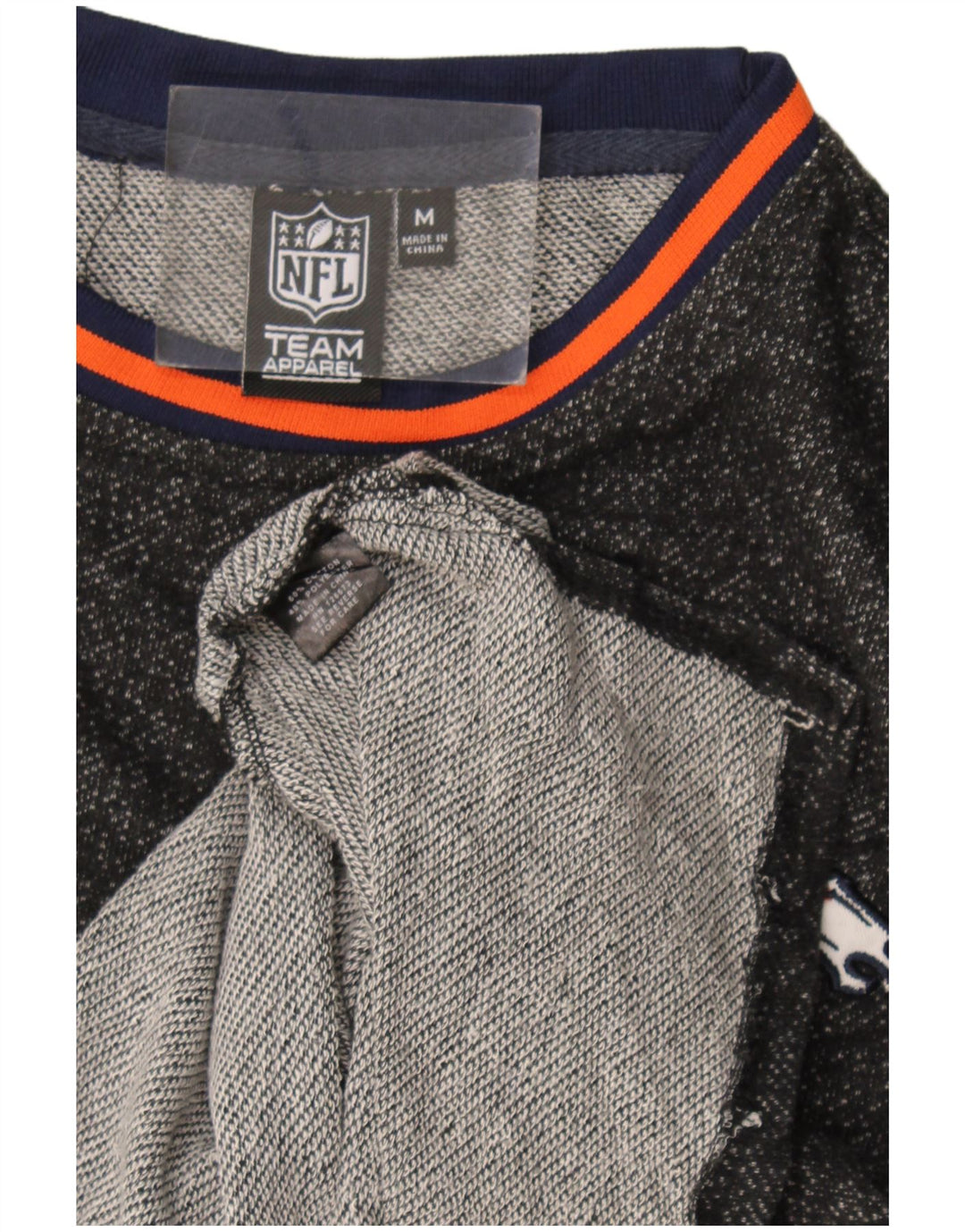 NFL Herre Denver Broncos Graphic Sweatshirt Jumper Medium Grey Flecked