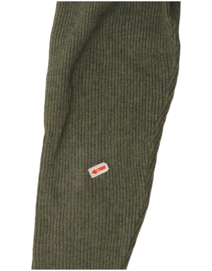 MARKS & SPENCER Dame V-hals sweater UK 16 Stor grøn polyester