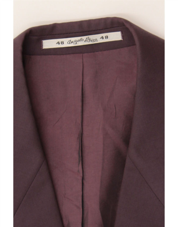 ANGELO LITRICO Womens Double Breasted Blazer Jacket IT 48 XL Burgundy Vintage Angelo Litrico and Second-Hand Angelo Litrico from Messina Hembry 