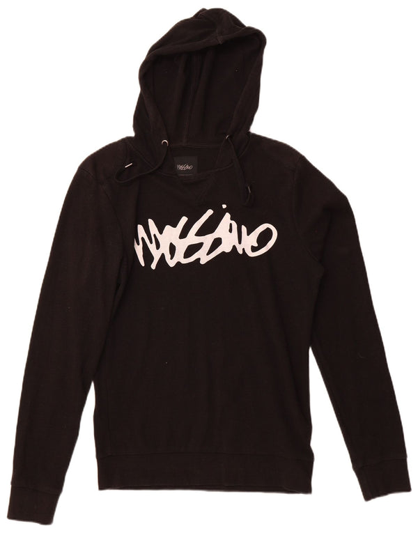 Mossimo Herre Hooded Grafisk Top Langærmet Medium Sort