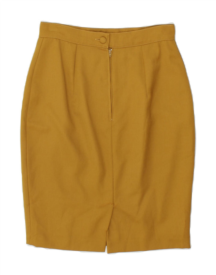 FIGURE Womens Pencil Skirt IT 42 Medium W28 Yellow Wool Vintage Figure and Second-Hand Figure from Messina Hembry 