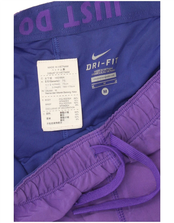 Nike Dame Dri Fit Sportshorts UK 14 Medium Lilla Polyester