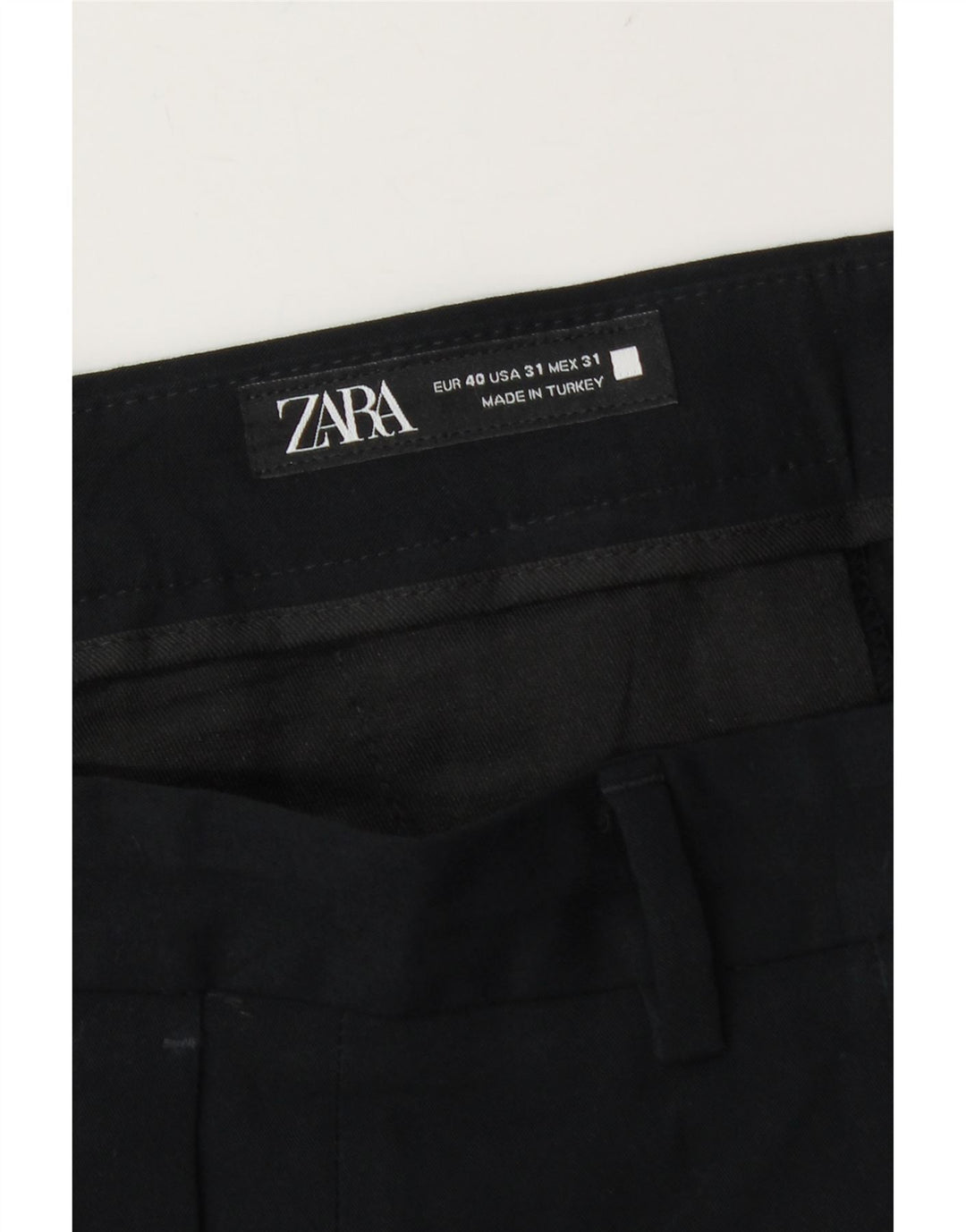 Zara Herre Slim Chino Bukser EU 40 Medium W31 L28 Sort