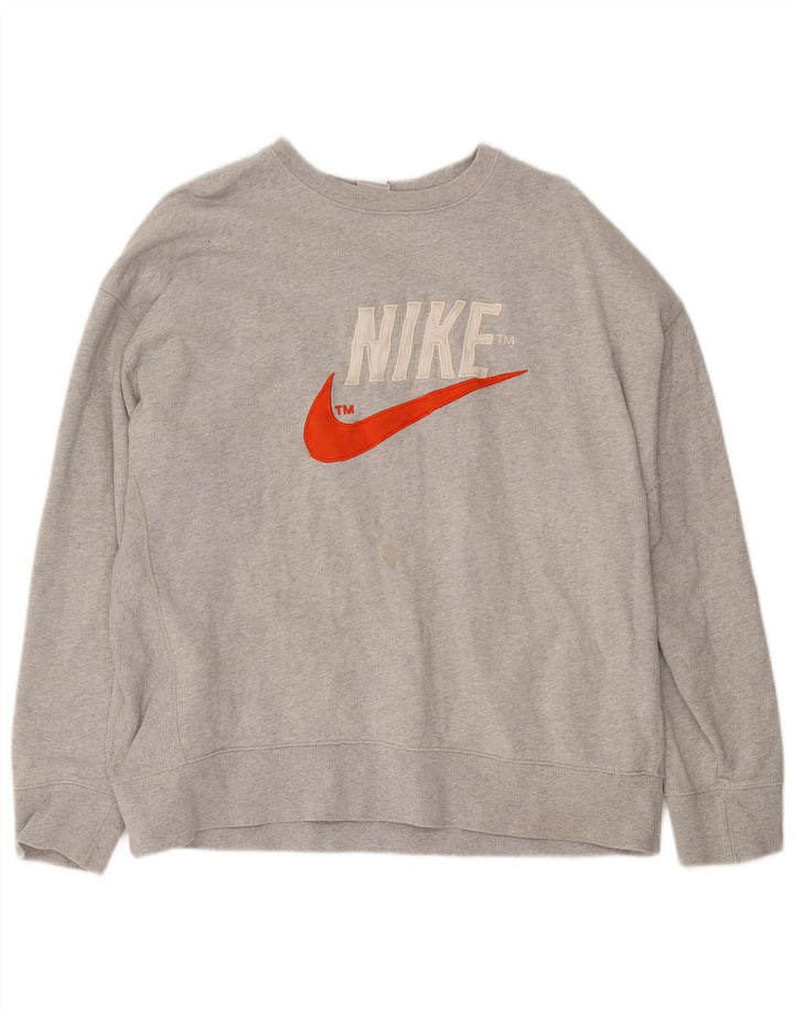 Nike grafisk sweatshirt til mænd XL Grå bomuld