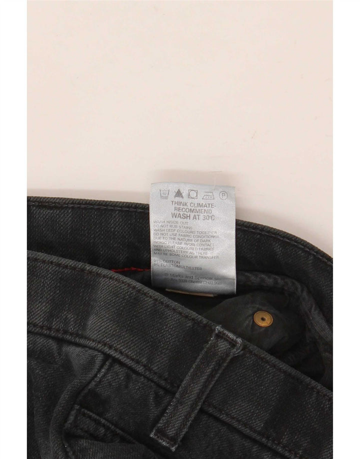 Marks & Spencer Herre Blue Harbor Straight Jeans W34 L35 Sort Bomuld