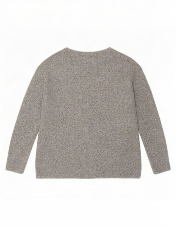 Zara Dame Boat Neck Jumper Sweater UK 10 Small Grey Flecked