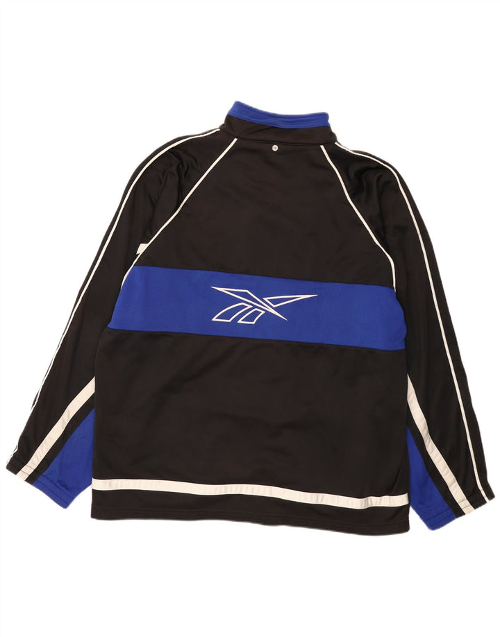 Reebok Herre grafisk træningsdragt Topjakke Stor Sort Colourblock Polyester