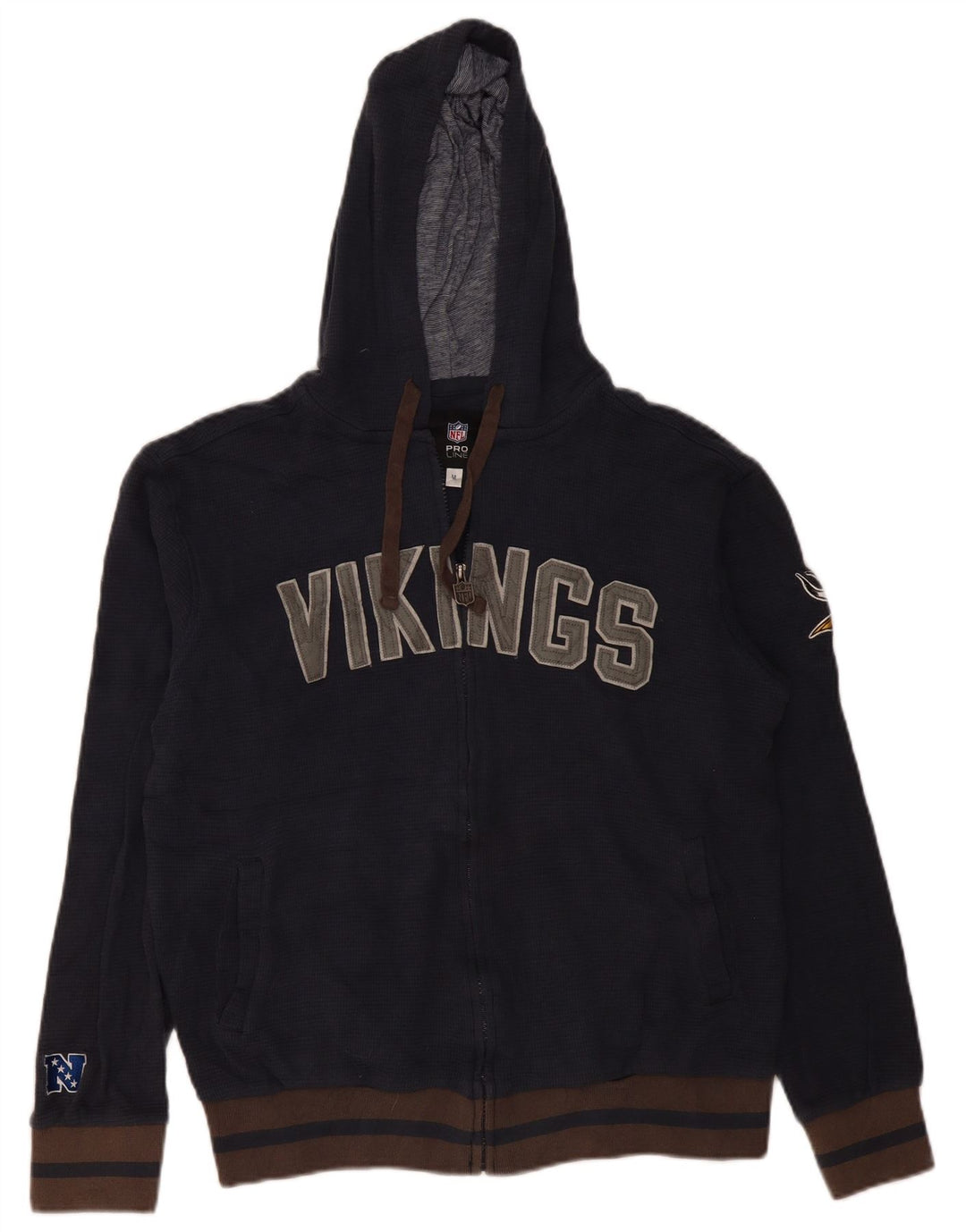 NFL Herre Vikings grafisk hættetrøje med lynlås Medium Navy Blue Colourblock