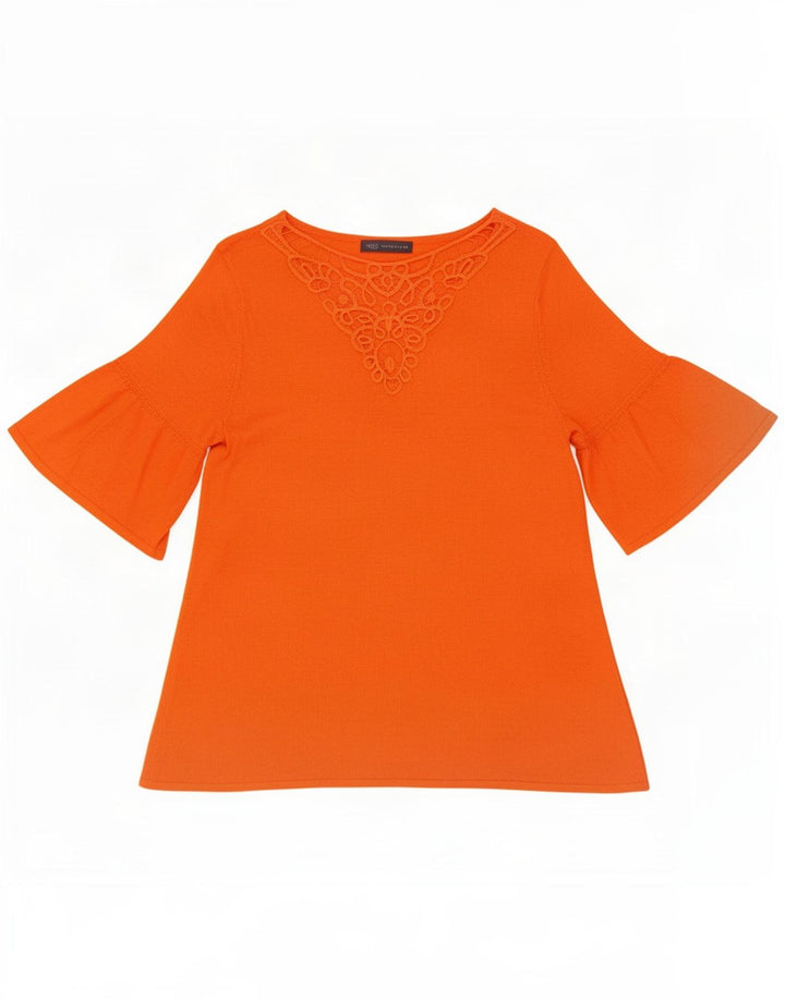 Marks & Spencer Damebluse Top UK 14 Medium Orange Akryl