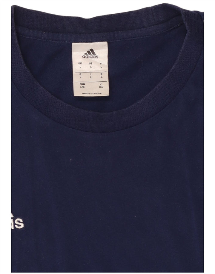 ADIDAS T-shirt top til mænd Stor marineblå bomuld