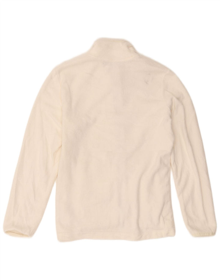 Marks & Spencer Fleecejakke til kvinder UK 12 Medium Off White Polyester