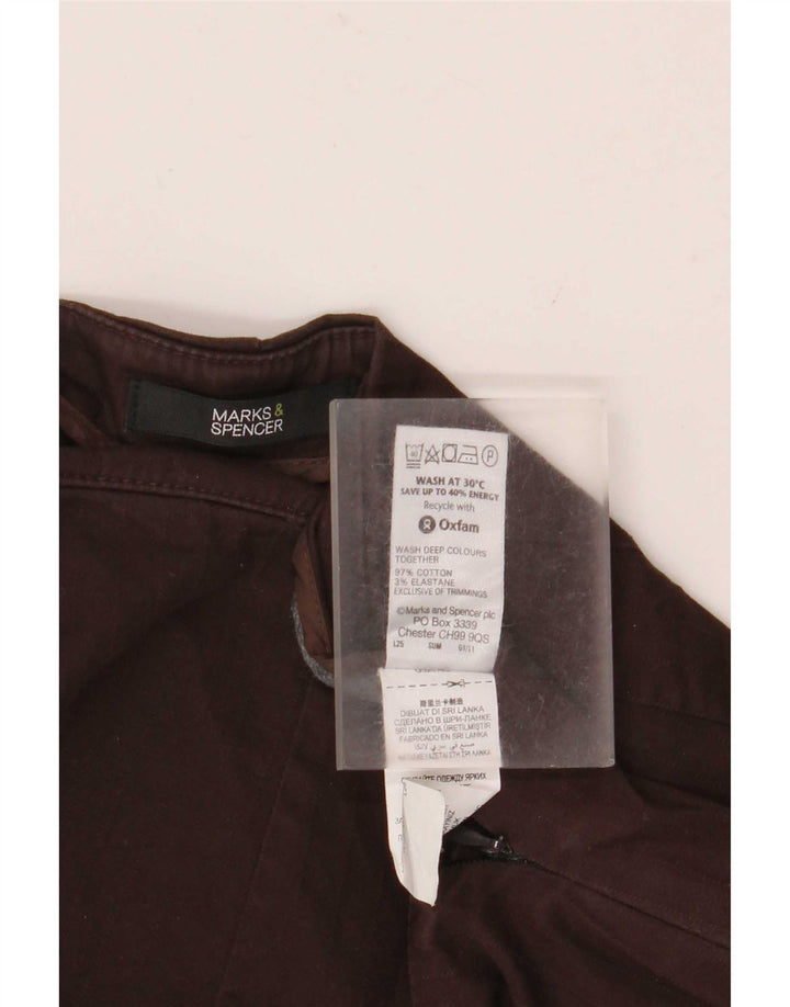 Marks & Spencer Lige Capri-bukser til kvinder UK 12 Medium W30 L22 Brun
