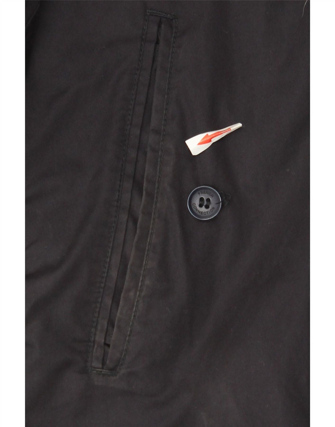French Connection Herre Bomber Jacket UK 40 Large Navy Blue Cotton