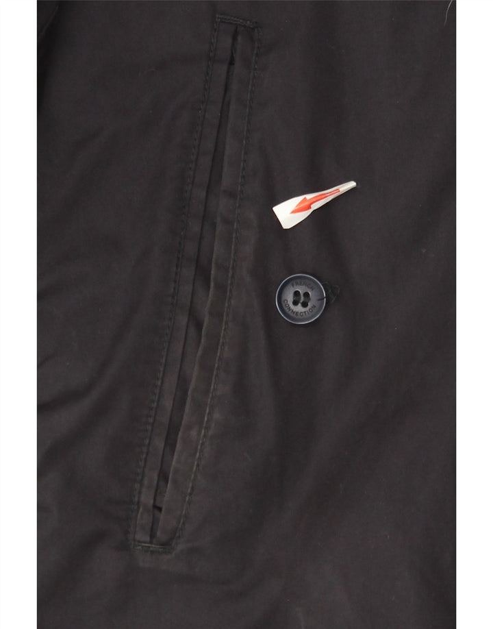 French Connection Herre Bomber Jacket UK 40 Large Navy Blue Cotton