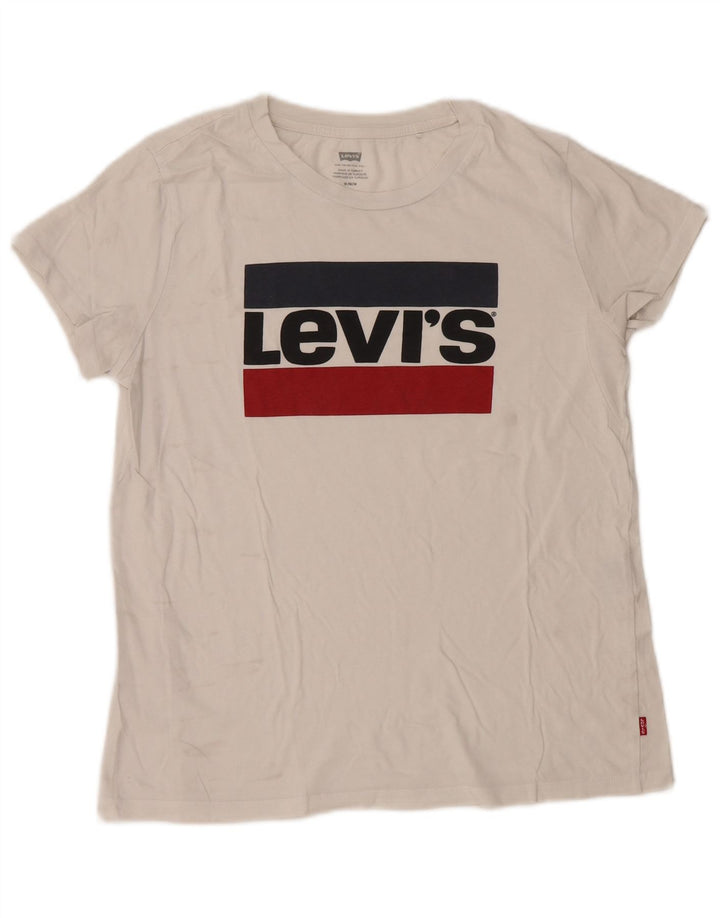 Levi's Herre grafisk T-shirt Top Medium White